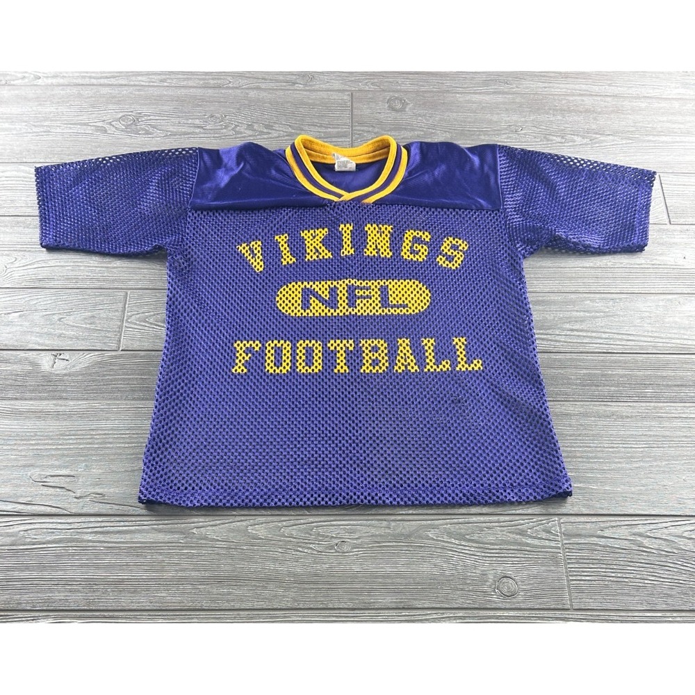 VTG NFL Minnesota Vikings Kids Size 14/16 Short Sleeve GTS Vintage Jersey